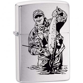 Зажигалка ZIPPO 200 FISHERMAN WITH FISH Зажигалка ZIPPO 200 FISHERMAN WITH FISH